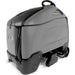 A gray and black industrial steam floor cleaner with a top handle, wheels, and a visible hose, photographed on a clean white background. 